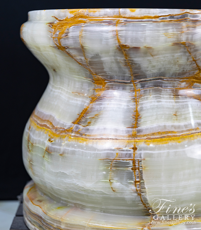 Marble Bases  - A Rare And Beautiful Onyx Pedestal For Large Art - MBS-267